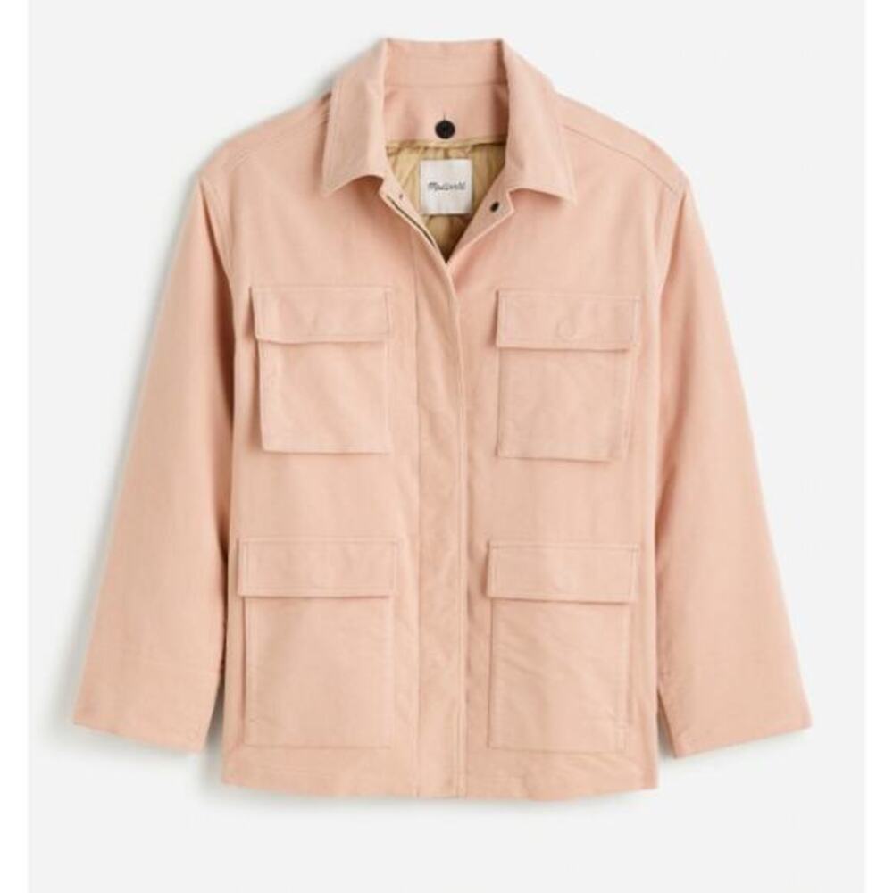 🛍️ Madewell Flap-Pocket Field Jacket in pale blush